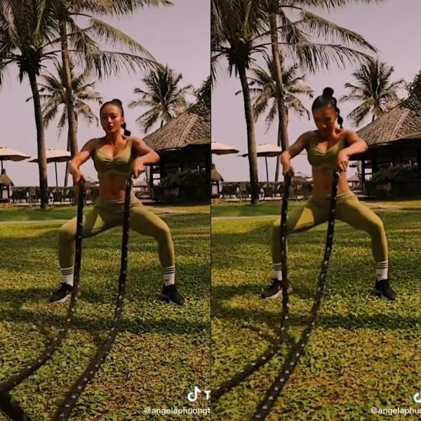 Angela Phuong Trinh khien netizen tai mat vi canh tap gym