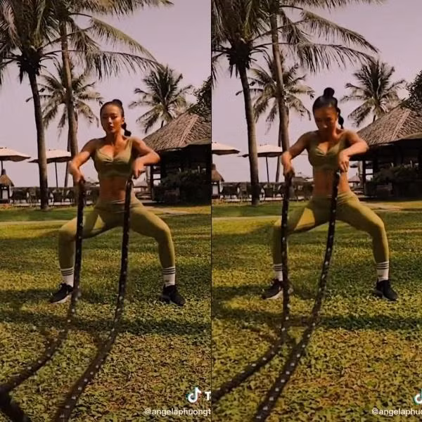 Angela Phuong Trinh khien netizen tai mat vi canh tap gym