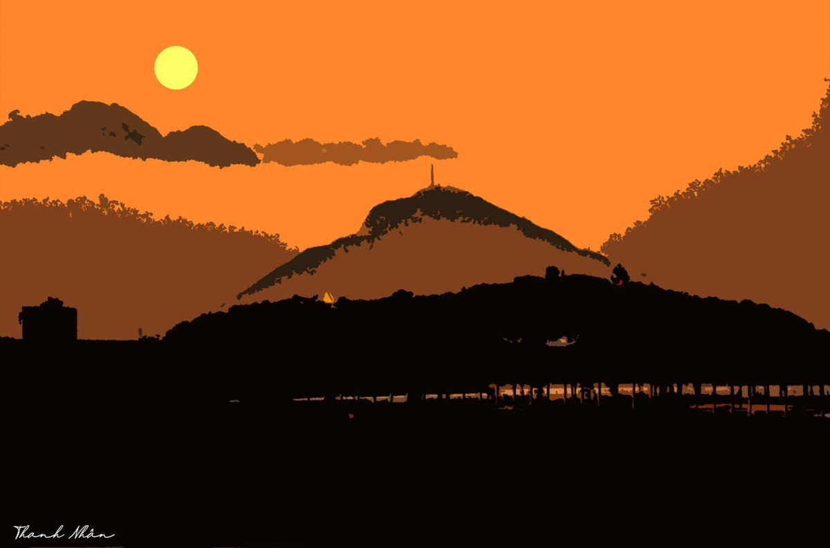 Trong số những bức hình chuyển thể thành tranh vẽ, tấm chụp núi Chóp Chài là tác phẩm Thanh Nhân thích nhất. Anh nói: "Khi chuyển thành kiểu tranh vẽ, nhìn ngọn núi này, tôi lại liên tưởng đến bộ truyện tranh Doraemon mình hay đọc hồi bé".