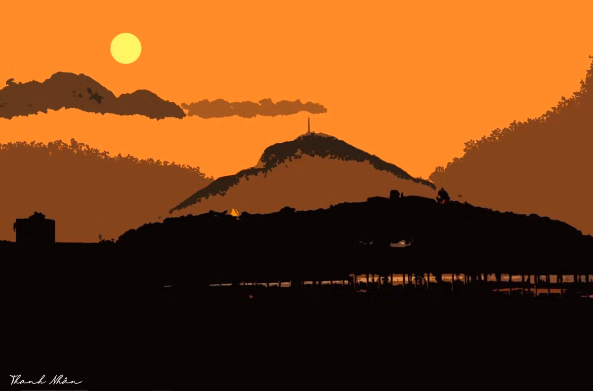 Trong số những bức hình chuyển thể thành tranh vẽ, tấm chụp núi Chóp Chài là tác phẩm Thanh Nhân thích nhất. Anh nói: "Khi chuyển thành kiểu tranh vẽ, nhìn ngọn núi này, tôi lại liên tưởng đến bộ truyện tranh Doraemon mình hay đọc hồi bé".