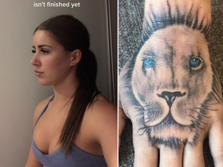 Cô gái xăm hình xăm sư tử trên tay và cái kết câm nín ảnh 1