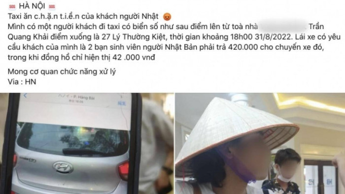 Công an vào cuộc vụ lái xe thu 420 nghìn cho cuốc taxi Cong an vao cuoc vu lai xe thu 420 nghin cho cuoc taxi