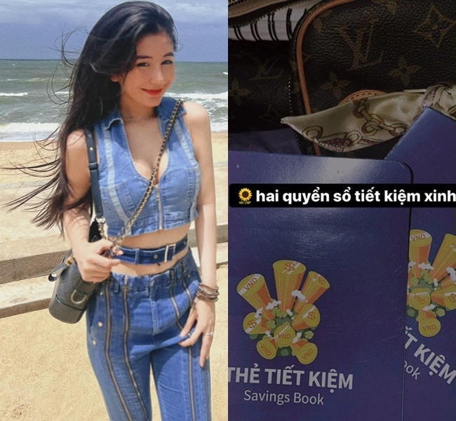 Cô kiếm được nhiều tiền nhưng không tiêu xài phung phí mà rất biết cách đầu tư, tiết kiệm. Ảnh: Ngọc Trân chia sẻ hình ảnh sổ tiết kiệm.
