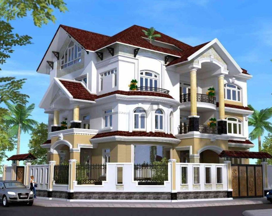 Mau biet thu 3 tang mai Thai hien dai khien nhieu nguoi me man-Hinh-2