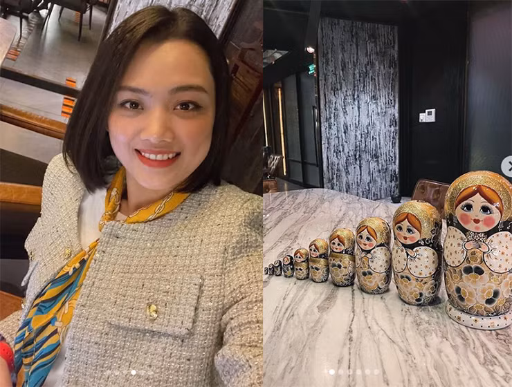 Hot girl bong chuyen Thu Hoai khoe qua xinh