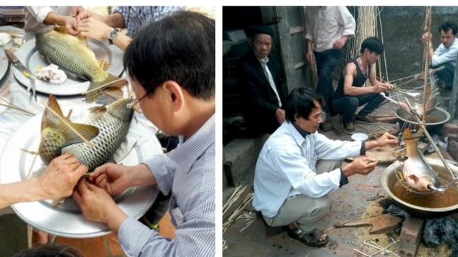 Món cá "nằm võng" tốn 5 lít dầu, chế biến 10 tiếng ở Thái Bình - Hình 2 Mon ca