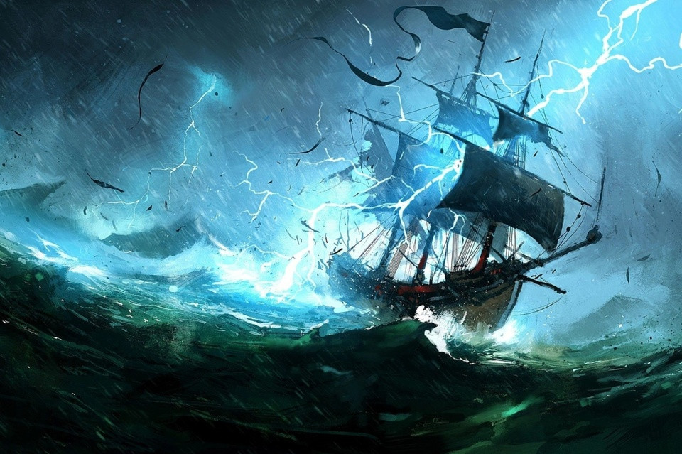 Tau cho kho bau cho vua Bo Dao Nha mai chim duoi bien