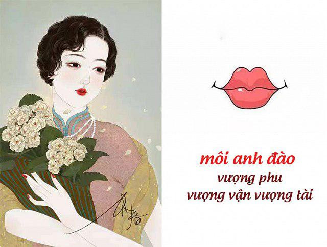 Những người có môi anh đào thường được sinh ra trong gia đình không phú cũng quý, họ ít khi phải chịu cảnh bần hàn cơ cực. Đã thế, họ còn chịu thương chịu khó, không sợ khổ, có chí cầu tiến lại thêm cái miệng “ngọt như mía lùi” nên chẳng bao giờ sống thiếu. Từ 25 – 30 là thời điểm cuộc sống vật chất được định hình, luôn tiền đầy ví, hết lại có.