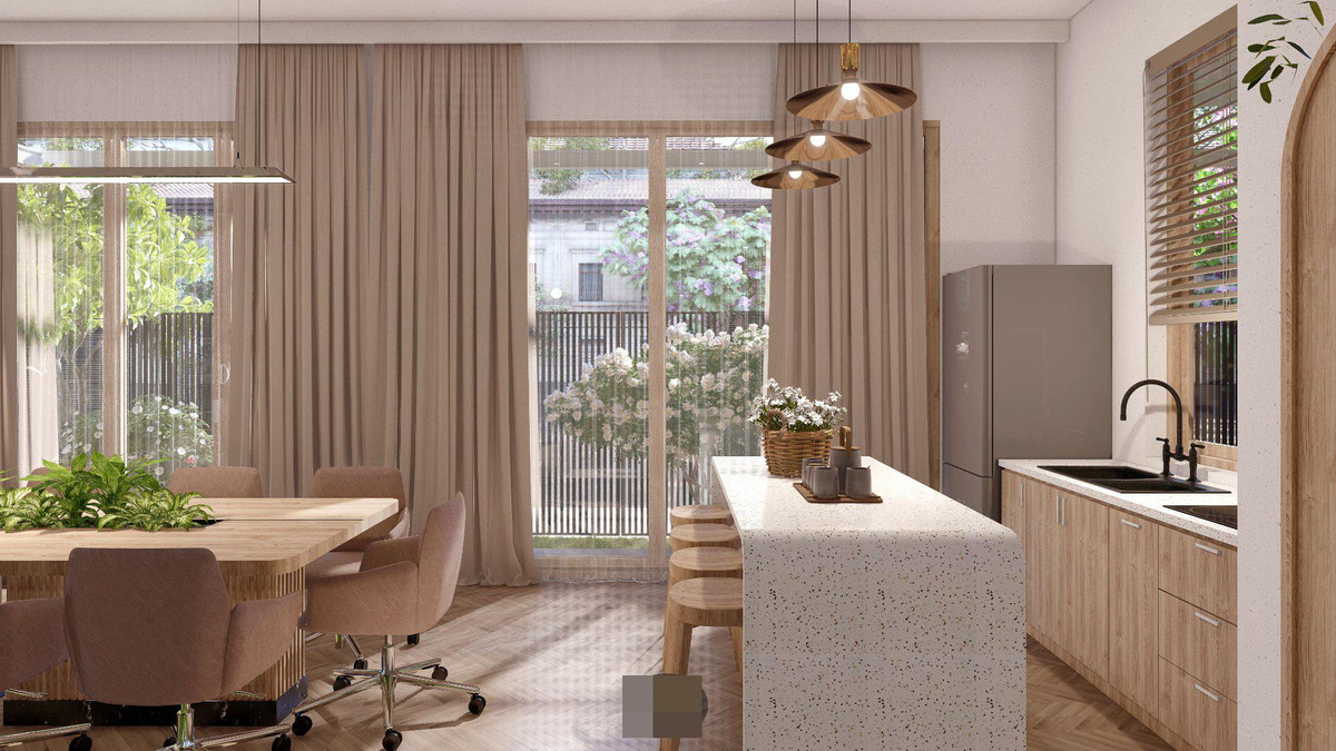 Nha 4 tang dep den me hoac, vuon nuong BBQ rong thenh thang giua troi-Hinh-2