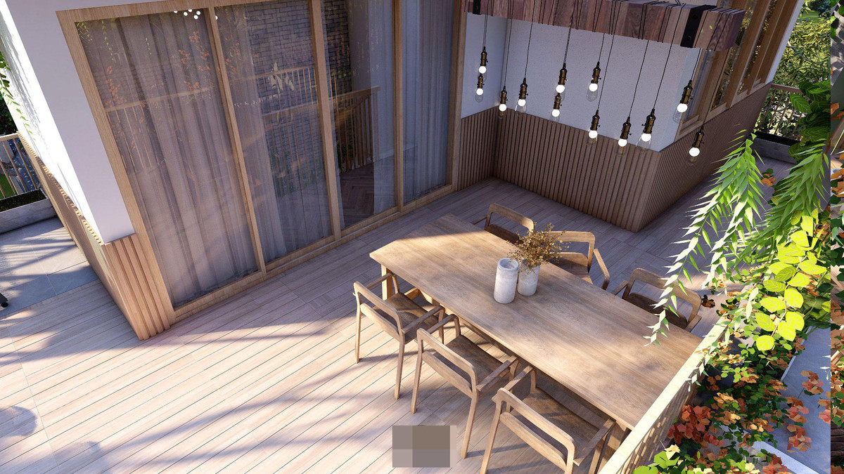 Nha 4 tang dep den me hoac, vuon nuong BBQ rong thenh thang giua troi-Hinh-60