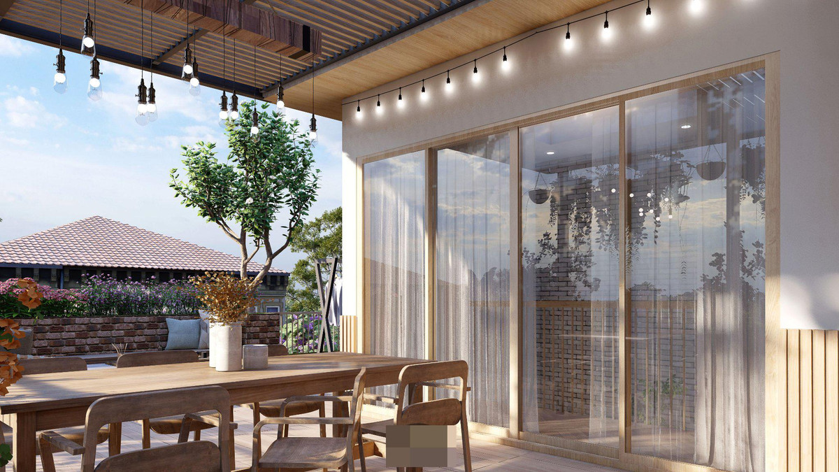 Nha 4 tang dep den me hoac, vuon nuong BBQ rong thenh thang giua troi-Hinh-54