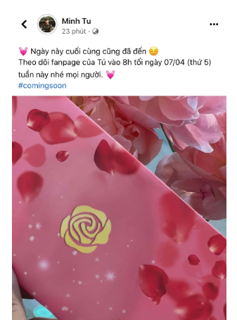 Minh Tú khoe thiệp hồng kèm dòng chú thích đầy ẩn ý Minh Tu khoe thiep hong kem dong chu thich day an y