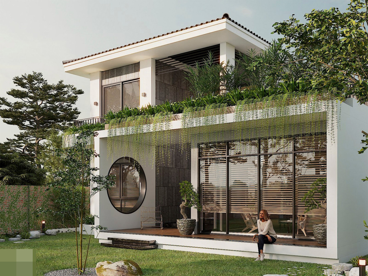 Villa trên đồi có view triệu đô, không gian bao phủ hoa cỏ Villa tren doi co view trieu do, khong gian bao phu hoa co