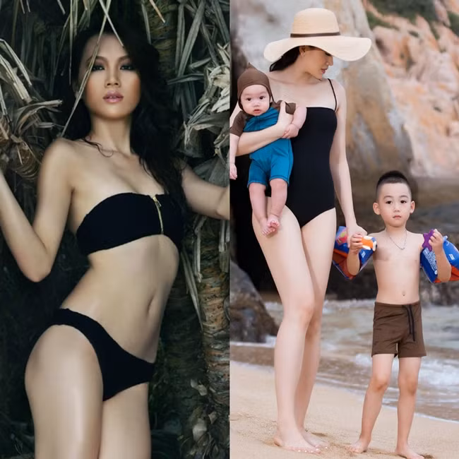 Chân dài quê Hậu Giang đăng tải bức ảnh so sánh quá khứ và hiện tại: "10 năm trước 50kg, 10 năm sau 60kg và kèm thêm 2 em trai". Qua hình ảnh Ngọc Thạch đăng tải, có thể thấy cô tăng cân so với thời còn con gái nhưng vóc dáng rất gợi cảm.