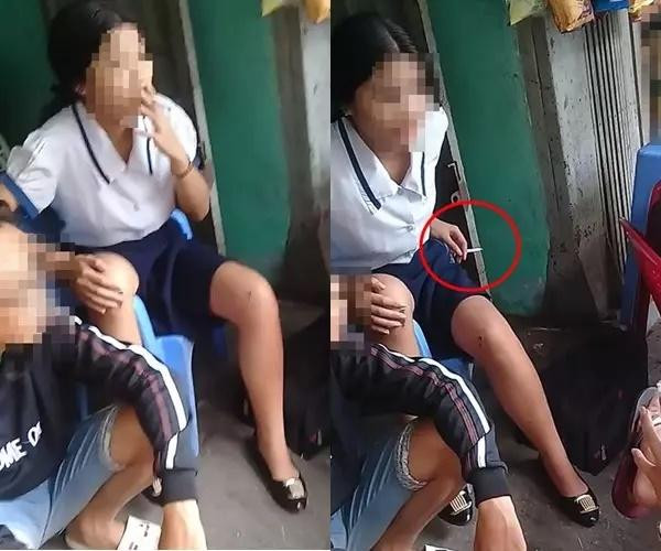 Soc: 3 be gai vua hut thuoc la vua nhay nhot nhu o bar-Hinh-5