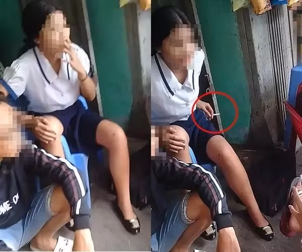 Soc: 3 be gai vua hut thuoc la vua nhay nhot nhu o bar-Hinh-5