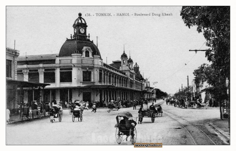 Góc Tràng Tiền - Phố Hàng Bài có đường tàu điện