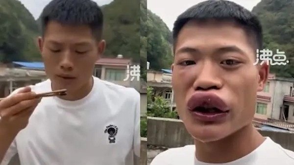 TikToker Trung Quoc bi cam cua vi clip an ong bap cay