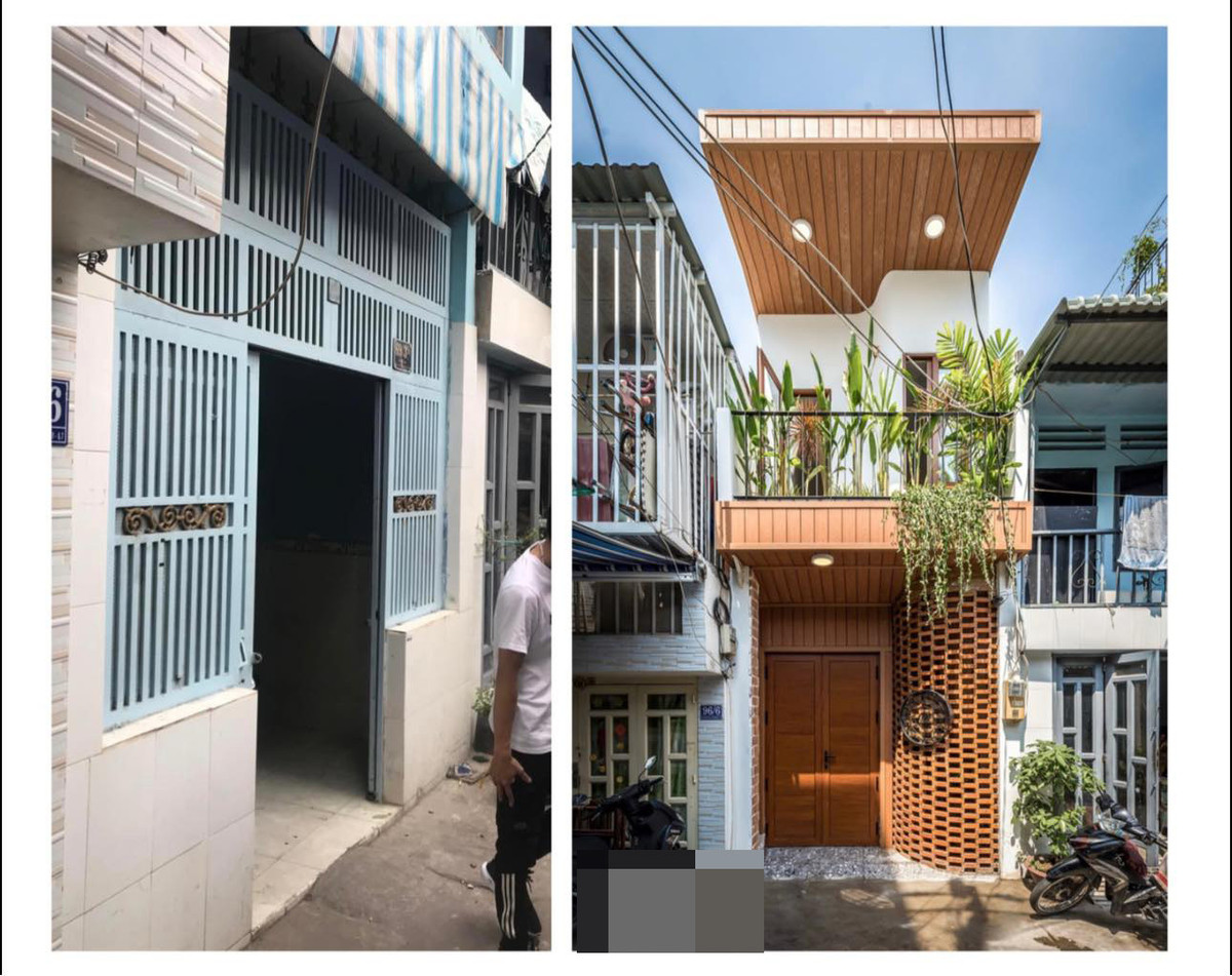 Cải tạo nhà 2 tầng 36m2 đẹp mỹ mãn Cai tao nha 2 tang 36m2 dep my man