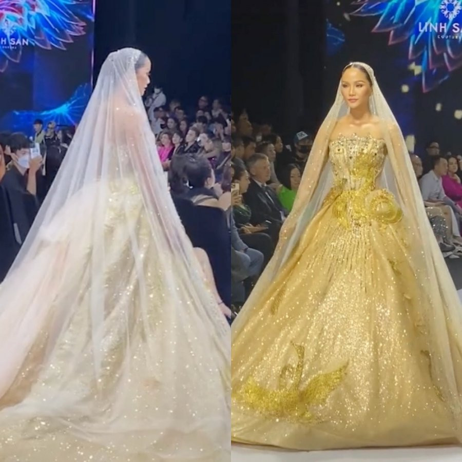 Sao Viet xu ly khi catwalk voi vay cong kenh-Hinh-3