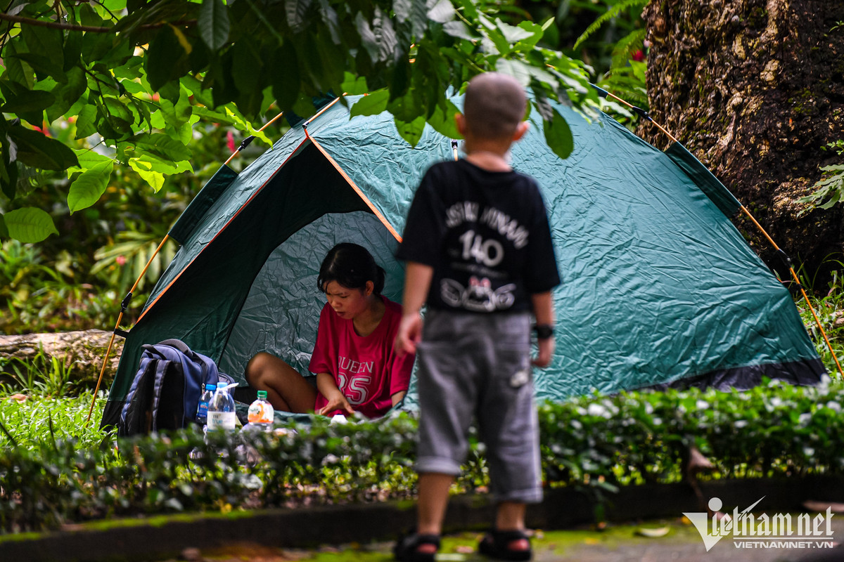 Chơi lễ, người dân dựng lều ngủ la liệt trong Thảo Cầm Viên - Hình 8 Choi le, nguoi dan dung leu ngu la liet trong Thao Cam Vien-Hinh-8