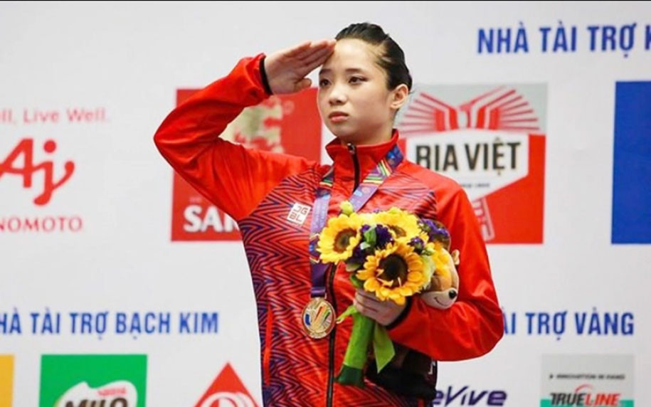 Dương Thúy Vi được biết đến là VĐV số một Đông Nam Á ở nội dung kiếm thuật môn Wushu.