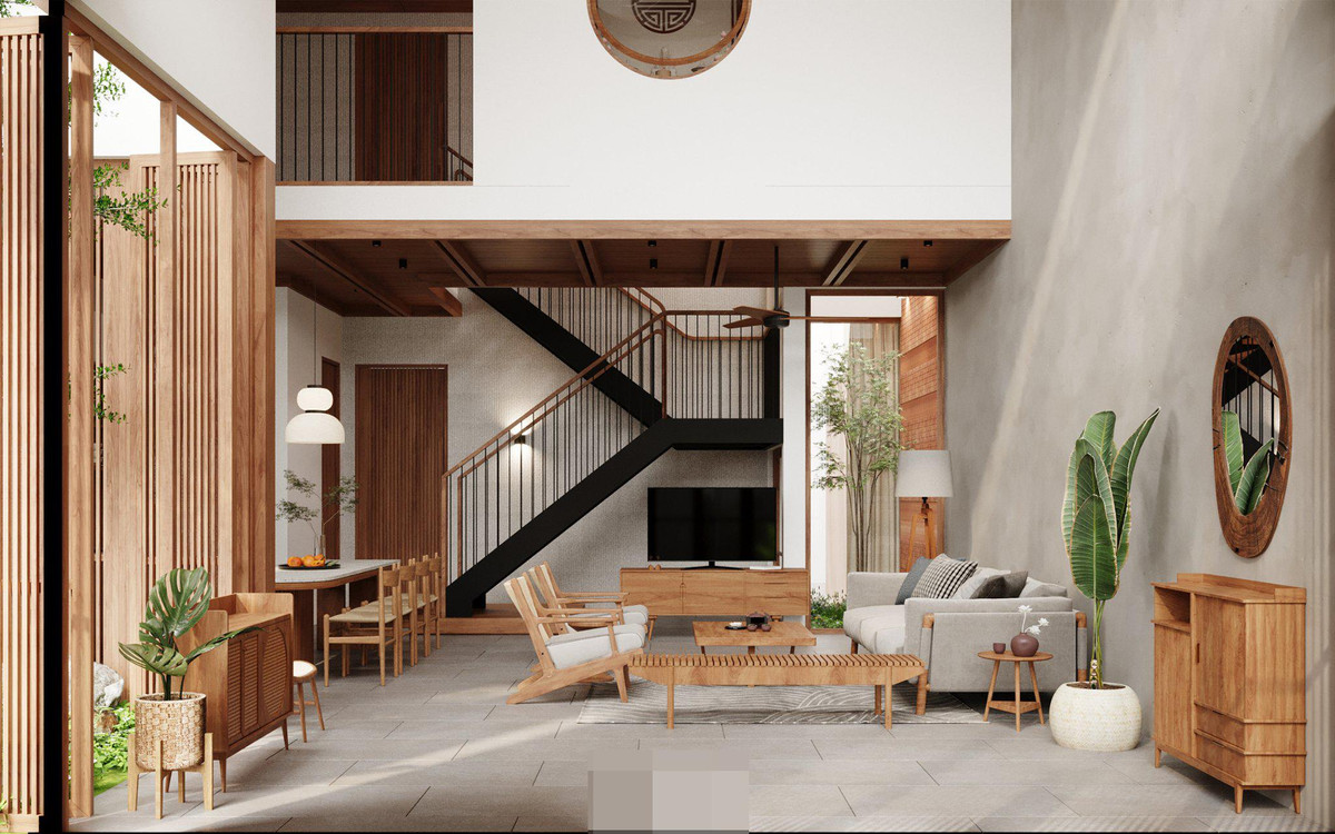 Ngoi nha huong chinh Tay co khong gian day anh sang, nang va gio troi-Hinh-5