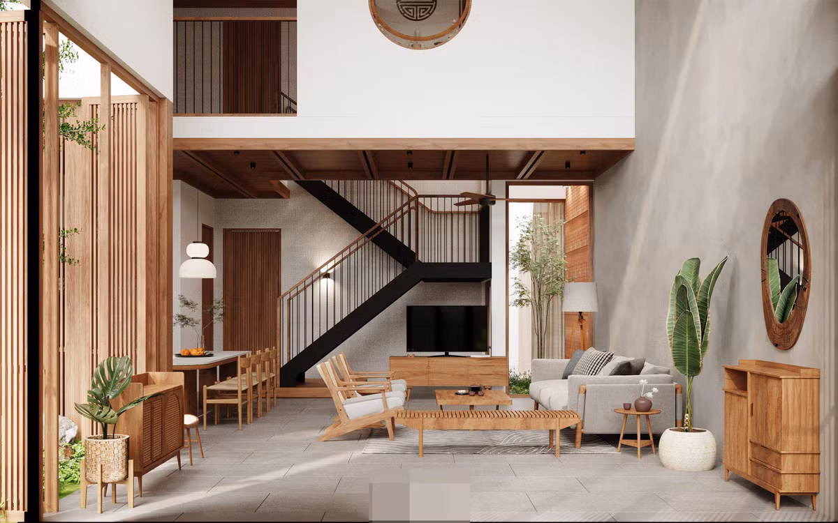 Ngoi nha huong chinh Tay co khong gian day anh sang, nang va gio troi-Hinh-5