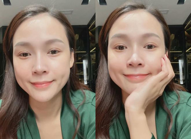 Hot girl Sam cũng tự tin không kém với nhan sắc mặt mộc khi livestream.