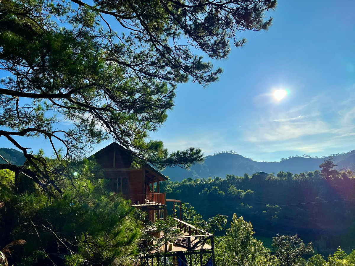 Nha go cheo leo tren lung doi, moi sang don mat troi that chill-Hinh-2