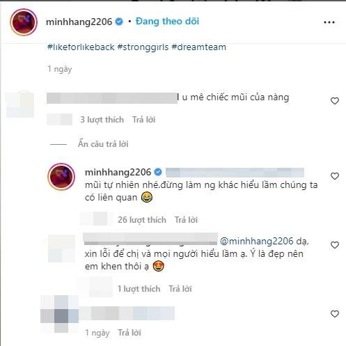 Duoc tham my vien khen mui dep, Minh Hang ra 