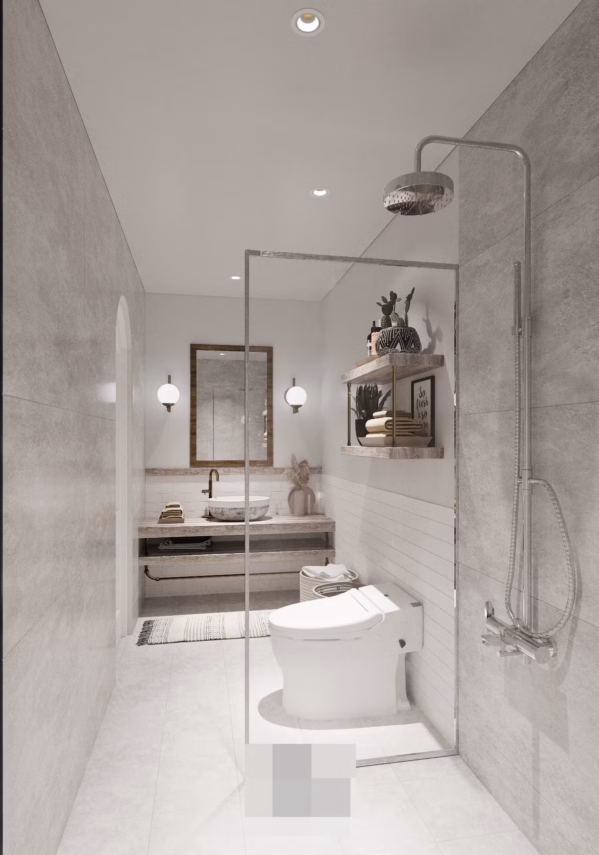 Phòng em bé cũng được bố trí vệ sinh riêng.