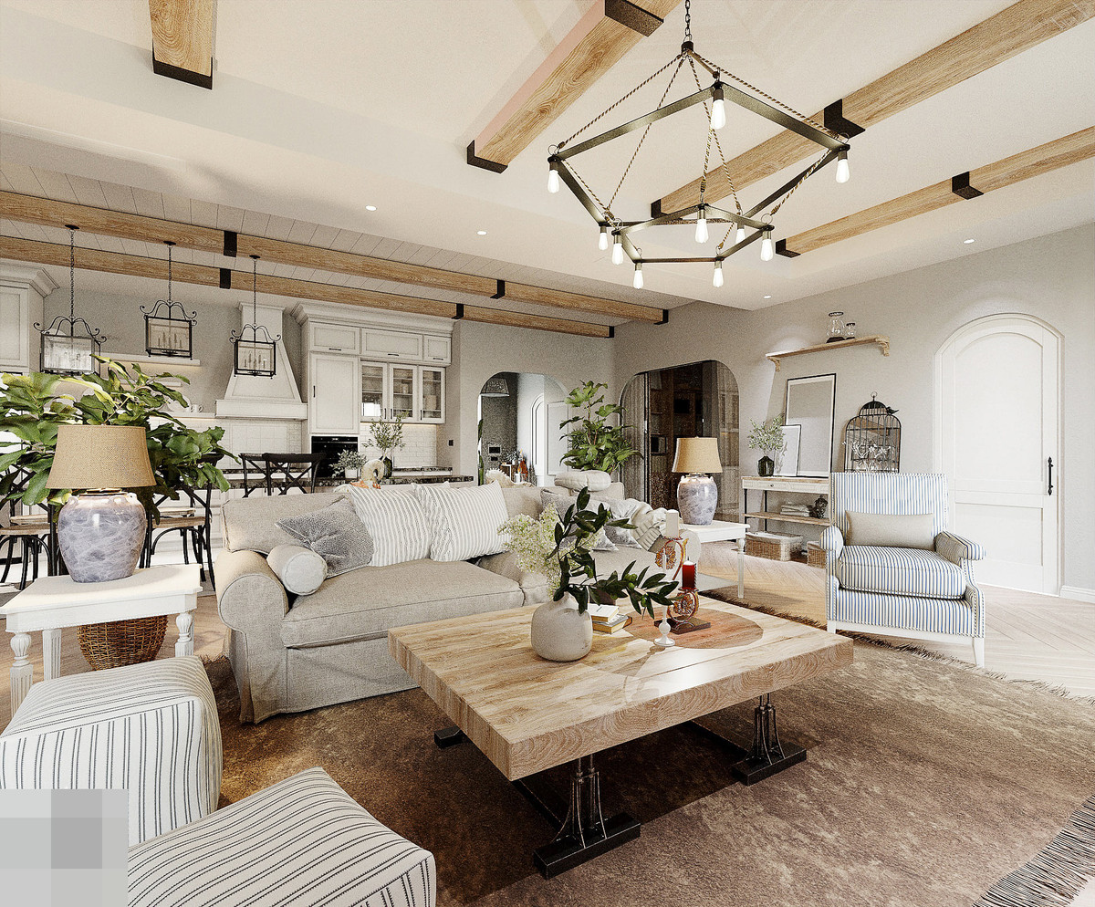 Phòng ngủ master được ngăn bằng vách kính lùa, nên khi kéo rèm hoặc vách kính ra, không gian phòng khách sẽ kết nối với phòng ngủ master tạo thành một không gian siêu rộng.