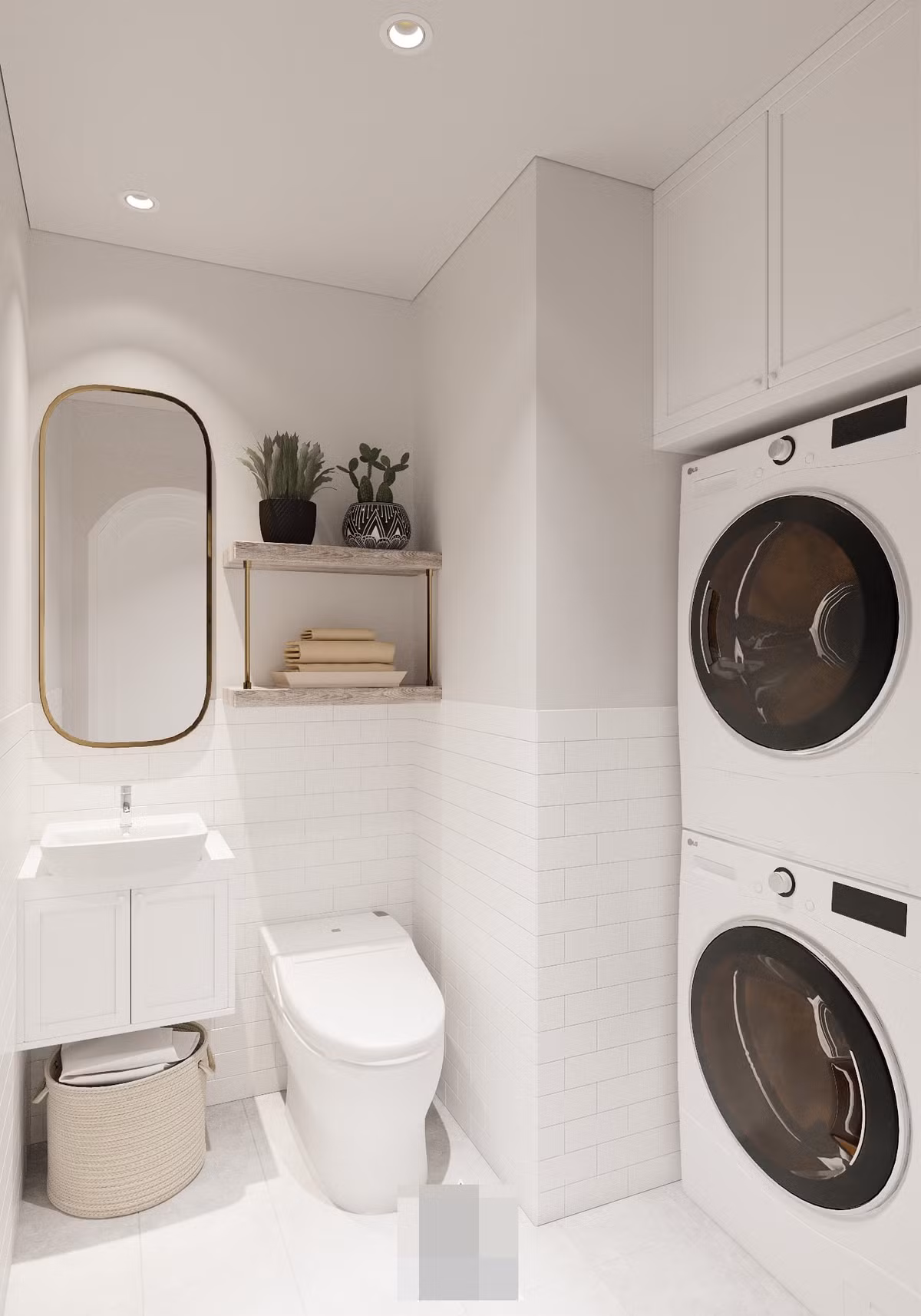 Phòng vệ sinh chính kiêm nơi giặt sấy.