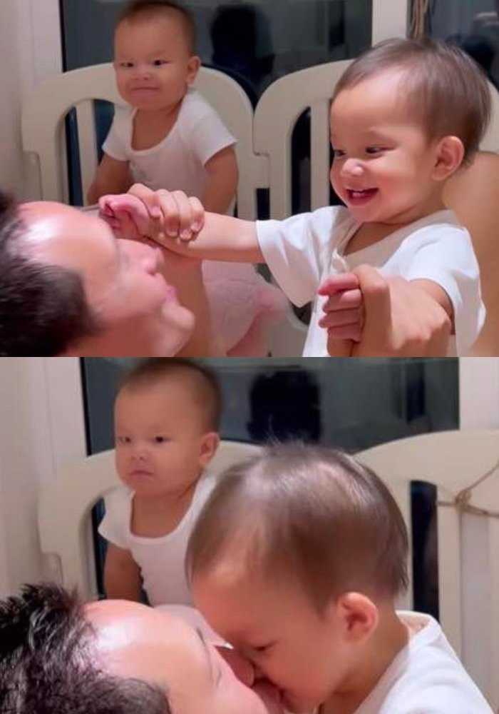 Biểu cảm Leon nhà Hà Hồ khi thấy ba Kim Lý cưng chiều Lisa Bieu cam Leon nha Ha Ho khi thay ba Kim Ly cung chieu Lisa