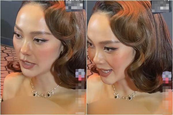 gay cả ống kính quay cận cũng không dìm hàng được người đẹp với làn da căng bóng, mịn màng ở tuổi 34.