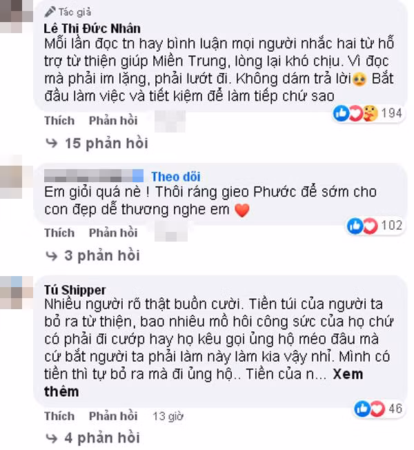 Ba Nhan Vlog bat ngo bi reo ten vao viec tu thien mien Trung-Hinh-4