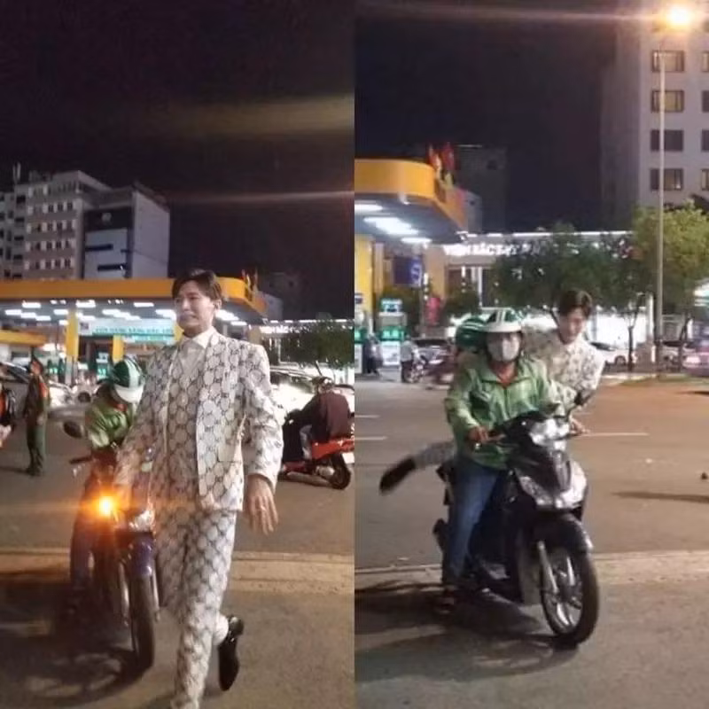 Truong Giang mac vest di xe om, tuong ngoi cuc hai-Hinh-8