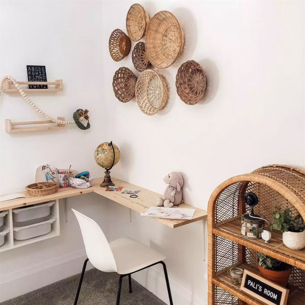 Ý trưởng trang trí tường nhà cho người yêu mây tre đan ảnh 2