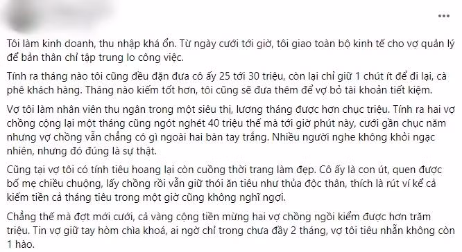 Con khong co tien nhap vien, vo giau may chuc trieu di got cam