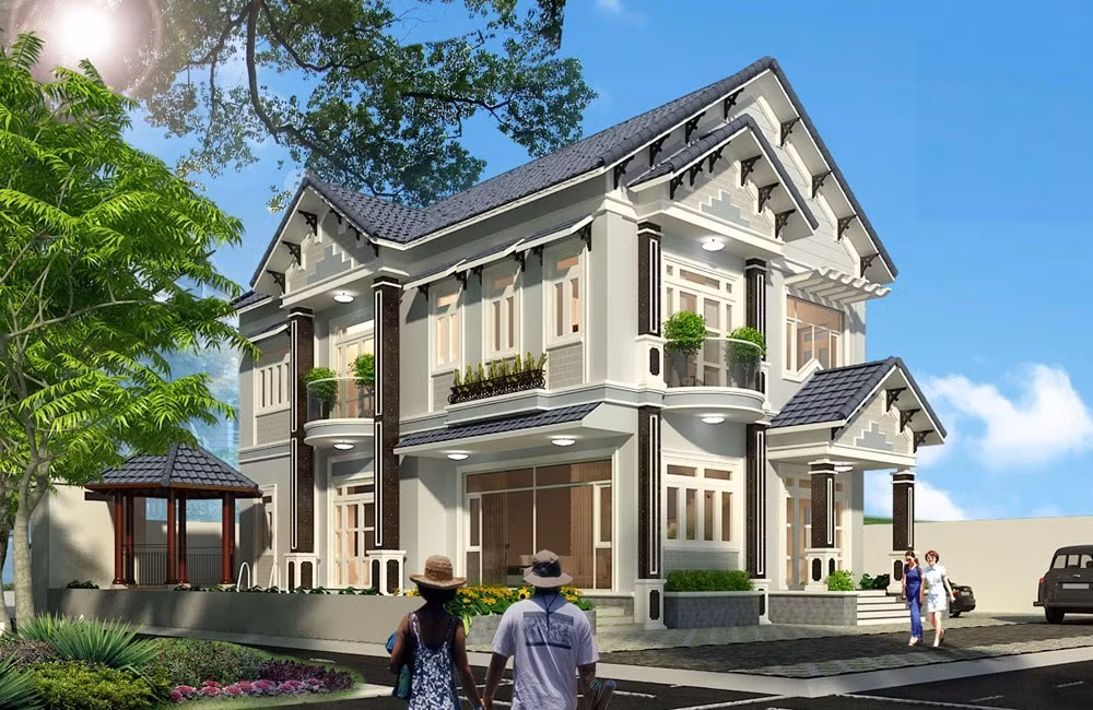 Me dam nhung mau biet thu tan co dien 2 tang-Hinh-6