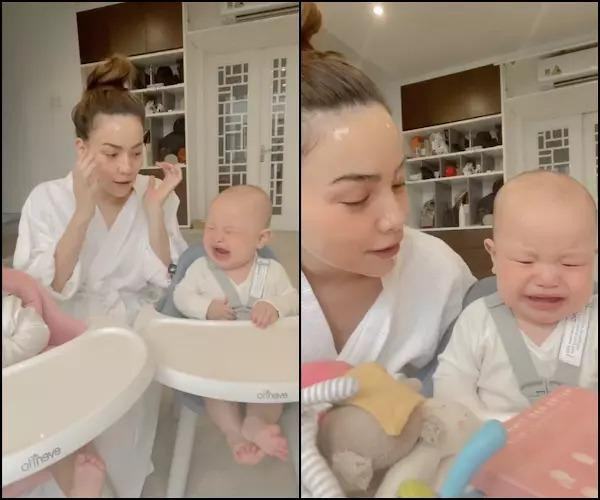 Ha Ho suyt gap nan vi con trai Leon quay pha buoi chup hinh-Hinh-10