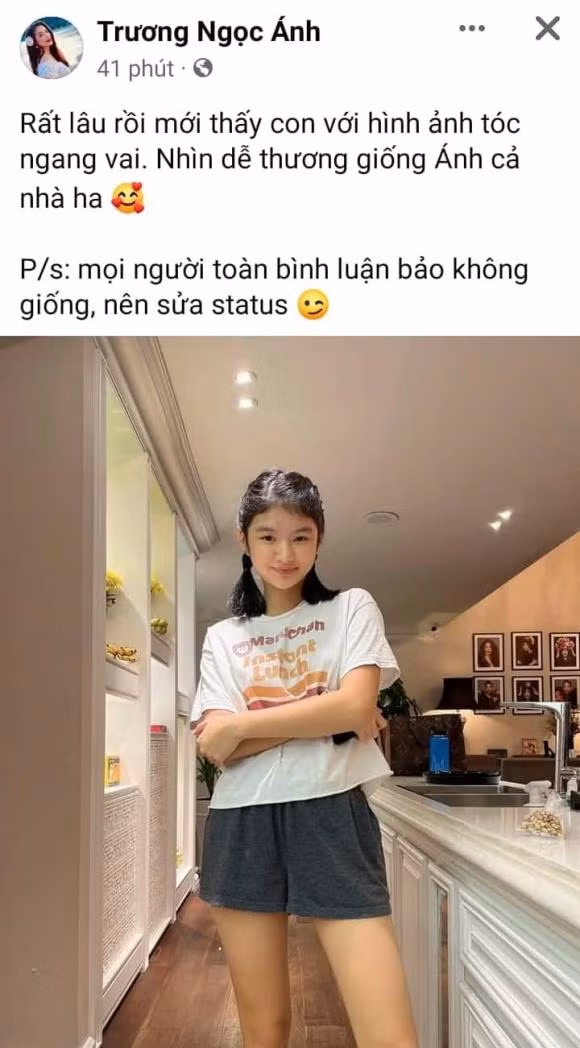Truong Ngoc Anh khoe con gai cang lon cang xinh xan va de thuong
