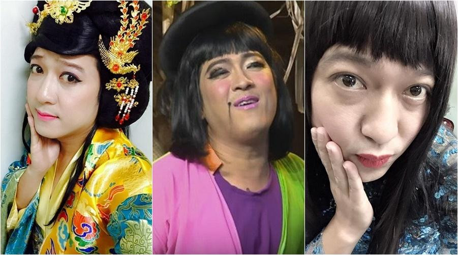 rường Giang lúc xinh tươi, lúc khiến khán giả cười bò với tạo hình nữ giới.