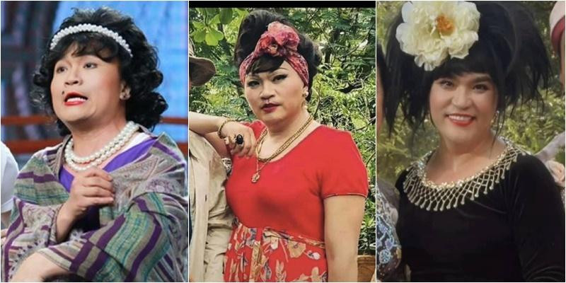 ại Nghĩa trong loạt tạo hình "bà cô khó tính", màu mè và sến sẩm.