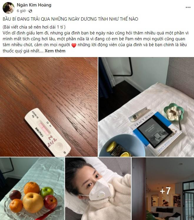 Salim 2 vach Covid-19 khi dang bau, chong chua cuoi lo sot vo