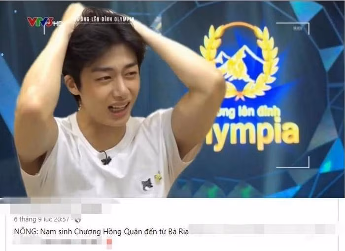 Danh tinh nam sinh dep nhu tai tu thi Olympia