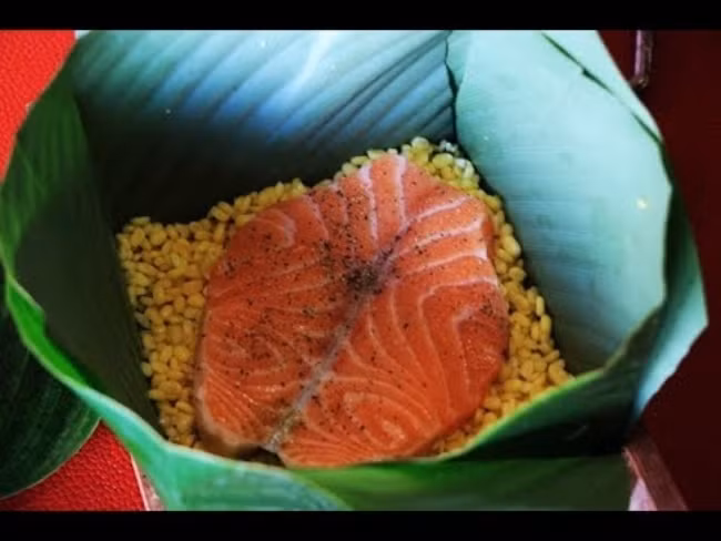 Banh chung nhan ca kho ki la nhat Viet Nam-Hinh-6