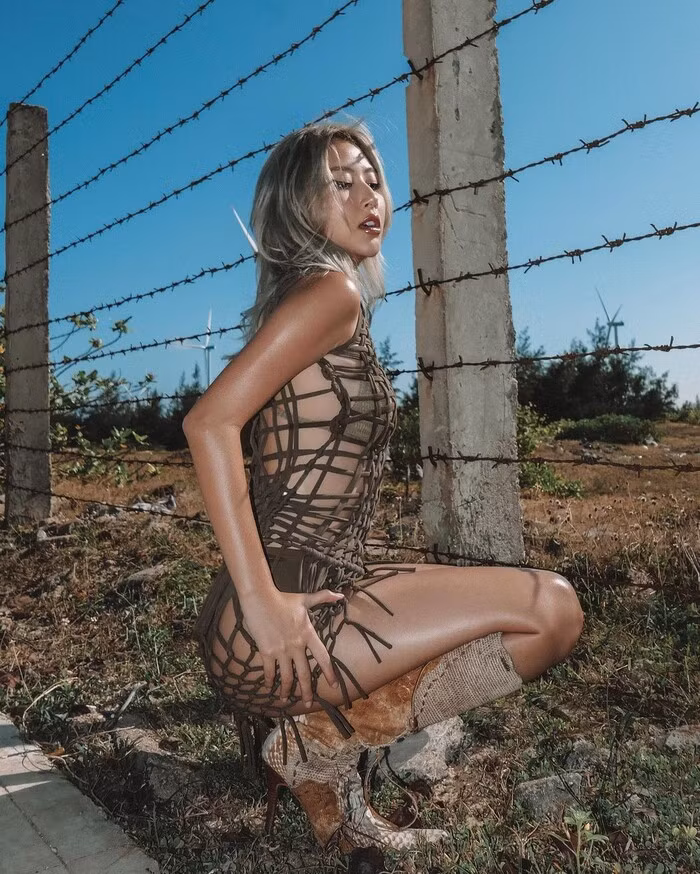 Dien vay thach thuc, Quynh Anh Shyn khien netizen 