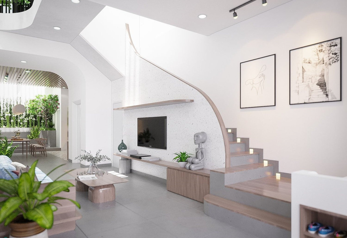 Nhà phố đưa ánh sáng và cây xanh vào nhà, khí tươi tràn ngập - Hình 3 Nha pho dua anh sang va cay xanh vao nha, khi tuoi tran ngap-Hinh-3